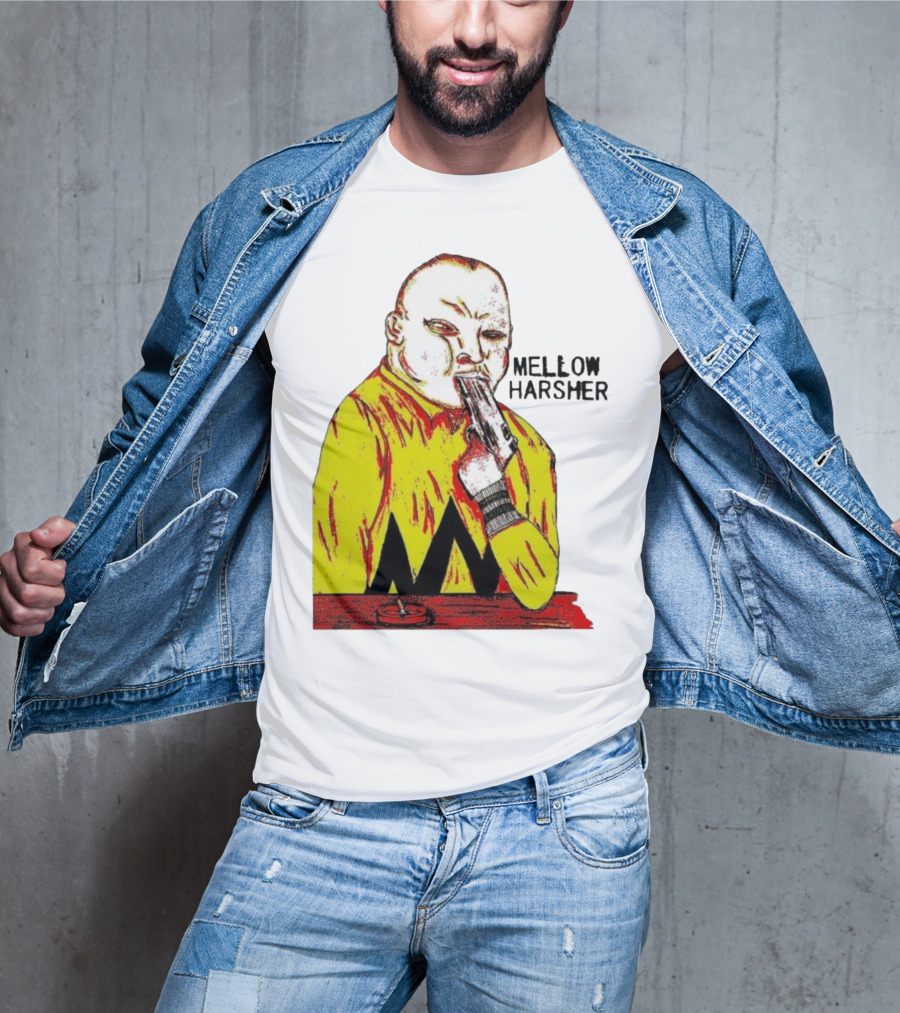 Shattered Dreams Mellow Harsher Yellow Red Illustration T-Shirt