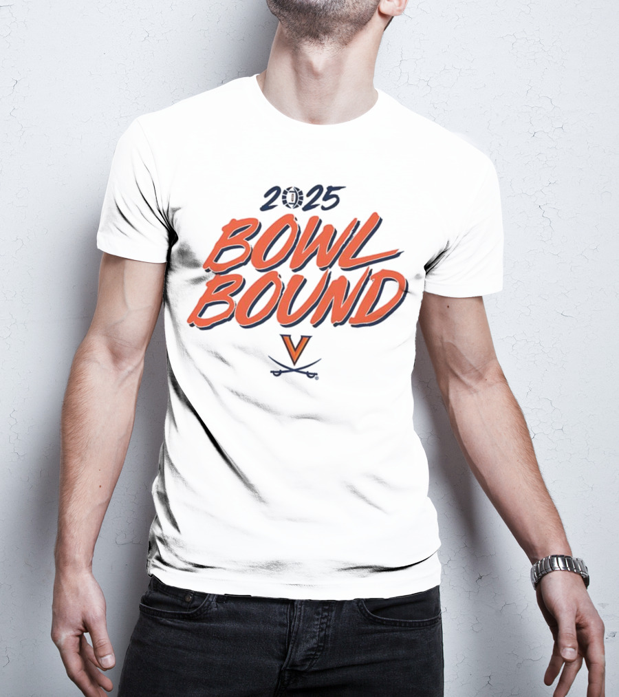 2025 Virginia Cavaliers Bowl Bound V Logo T-Shirt