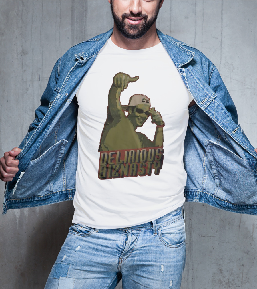 Delirious Biznasty Graphic With Man In Sunglasses And Cap T-Shirt