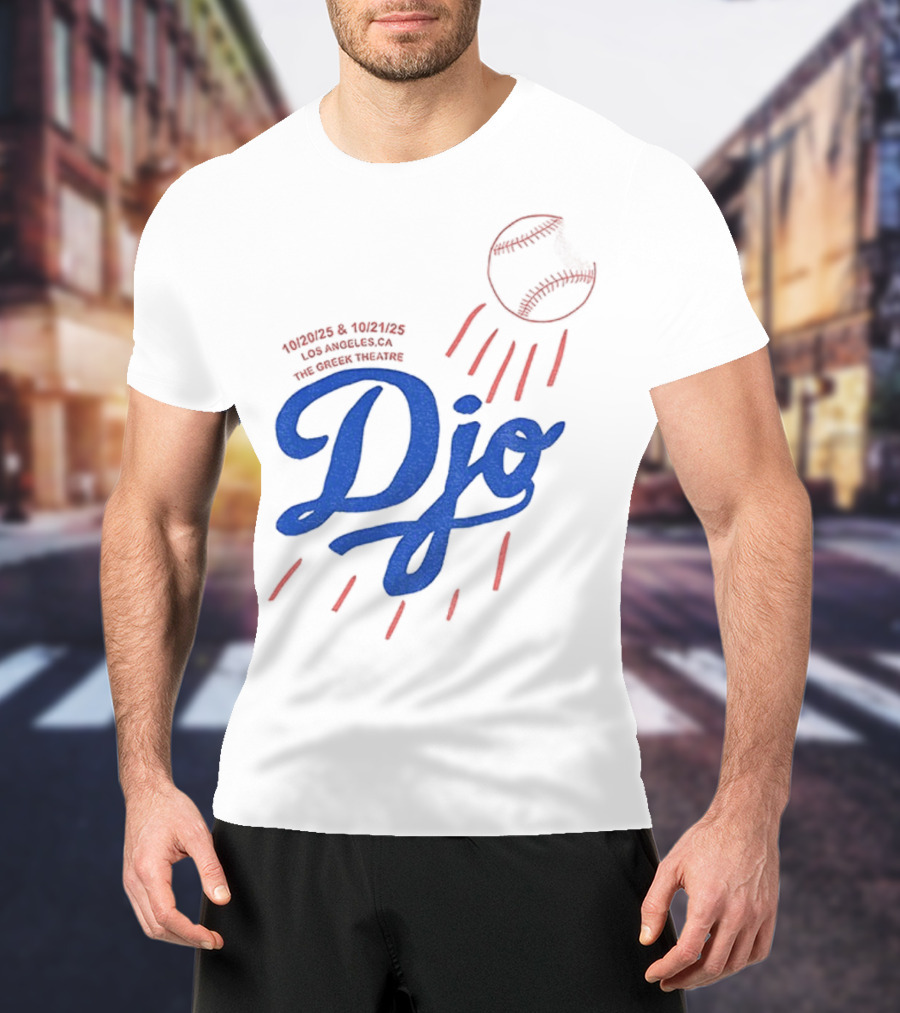 Djo Greek Theatre Los Angeles Dodgers CA Oct 20 2025 Tour T-Shirt
