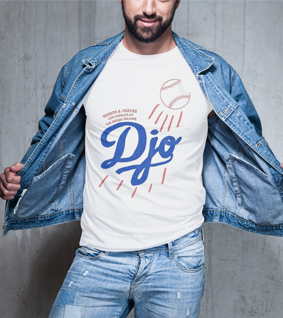 Djo Greek Theatre Los Angeles Dodgers CA Oct 20 2025 Tour T-Shirt