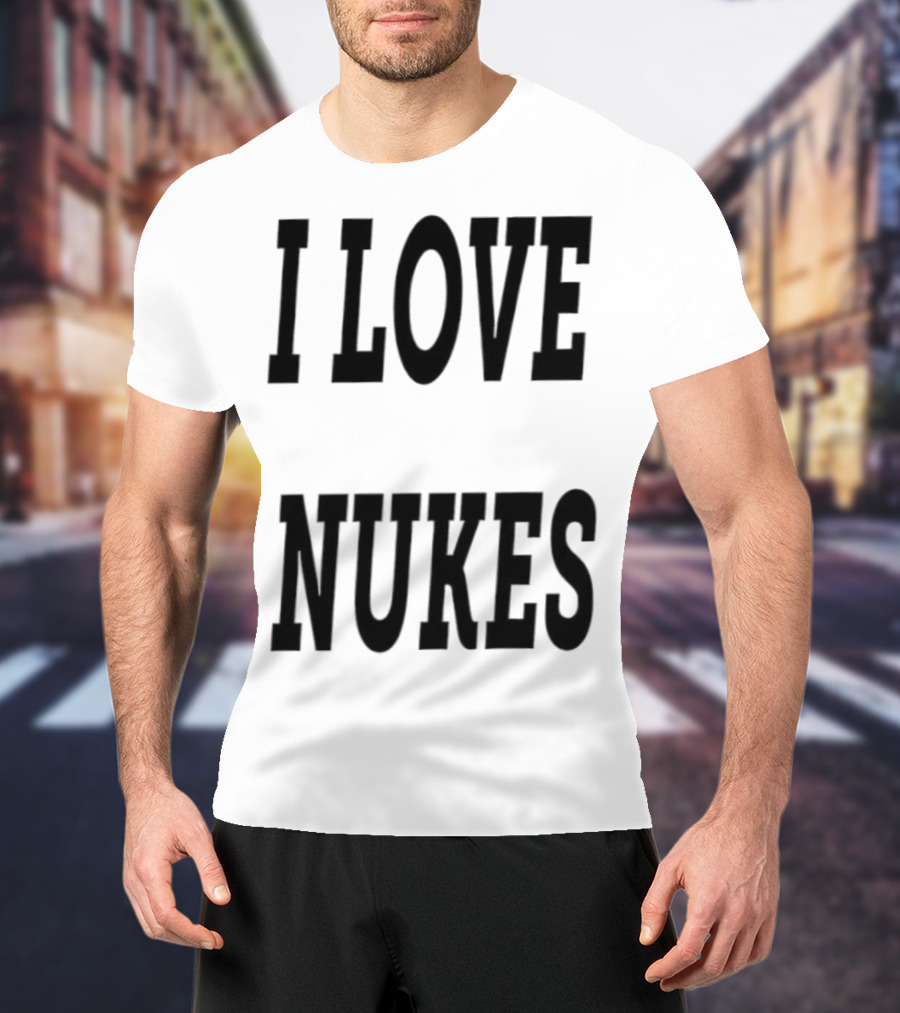 I Love Nukes DJ Smokey Retro Vibe T-Shirt