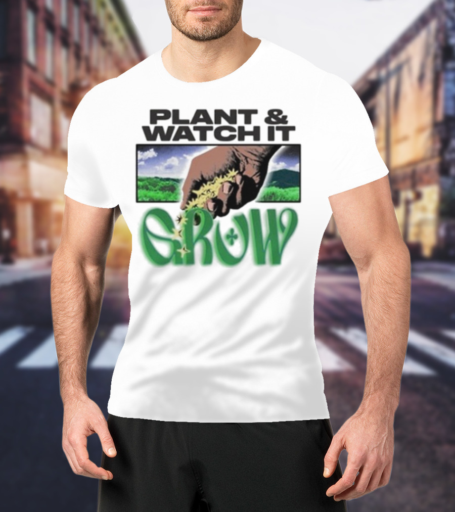 Plant & It Grow Hand With Nature Scenery T-Shirt