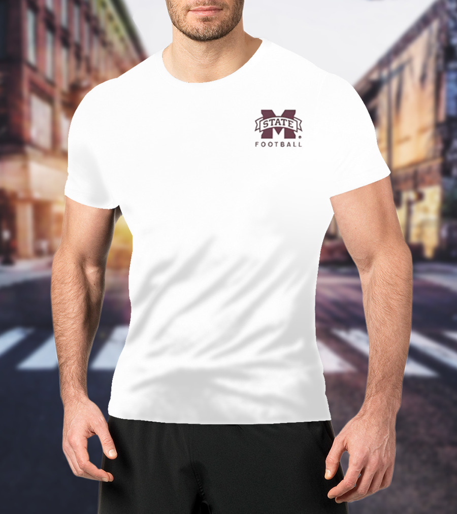Mississippi State University Bulldogs MSU Football Bully Mascot Double-Sided T-Shirt