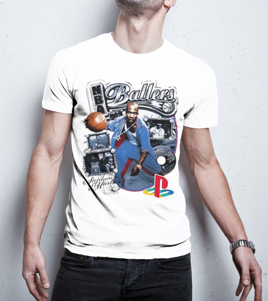 NBA Ballers Stephon Marbury PS2 Experience Fantasy Lifestyle Of An NBA Superstar T-Shirt