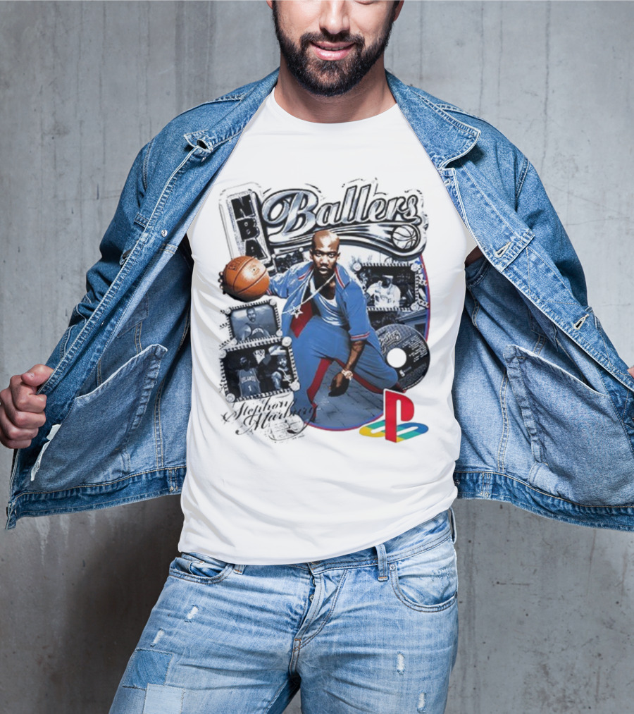 NBA Ballers Stephon Marbury PS2 Experience Fantasy Lifestyle Of An NBA Superstar T-Shirt