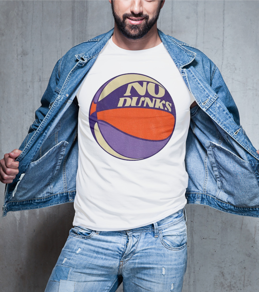 No Dunks Retro Style Basketball NBA Vintage Sports Aesthetic T-Shirt