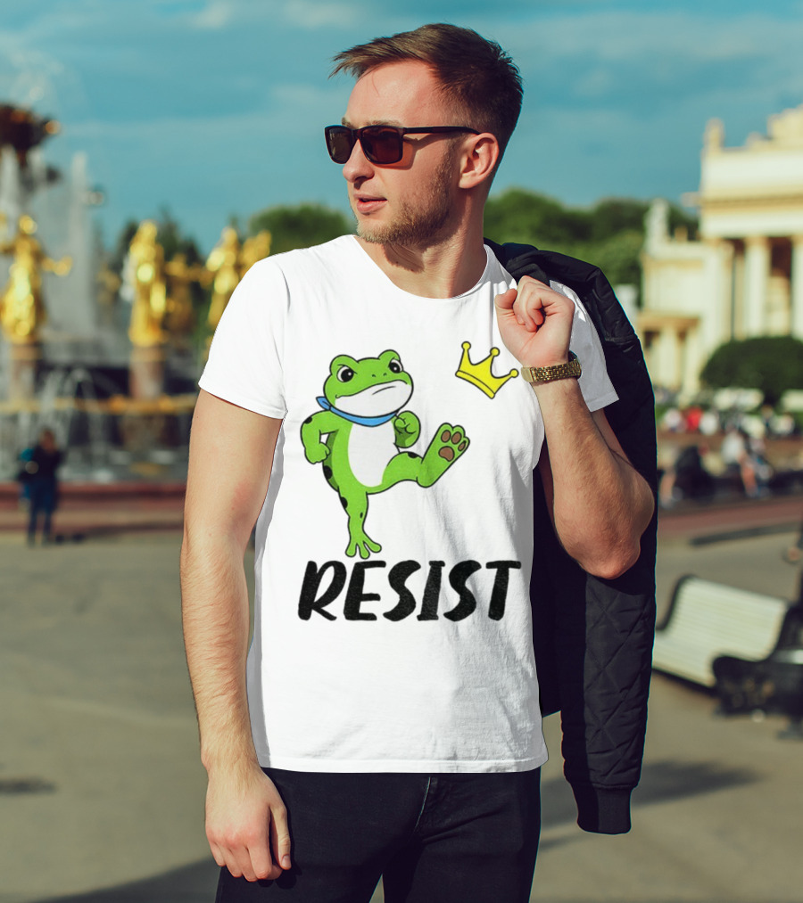 Resist Portland Frog Kicks Crown Political Anti Maga T-Shirt
