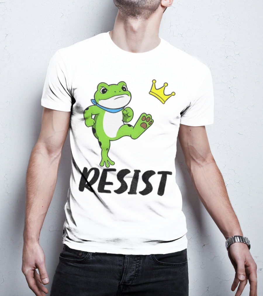 Resist Portland Frog Kicks Crown Political Anti Maga T-Shirt