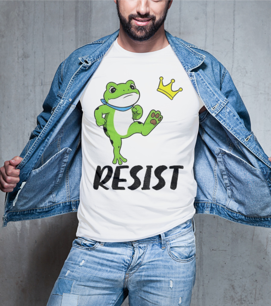 Resist Portland Frog Kicks Crown Political Anti Maga T-Shirt