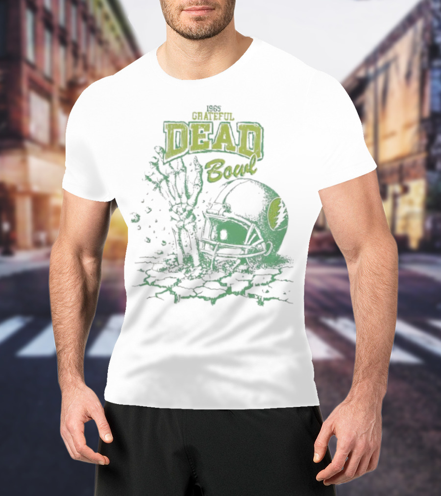 1965 Grateful Dead Boul Helmet Skeleton Hand T-Shirt