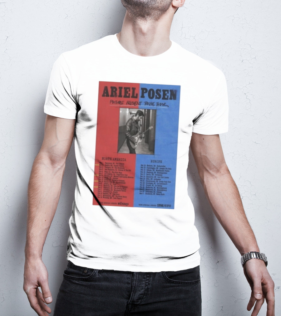 Ariel Posen Future Present Tense Tour North America Europe 2025 2026 Special Guests Wendigo Cathal Murphy T-Shirt