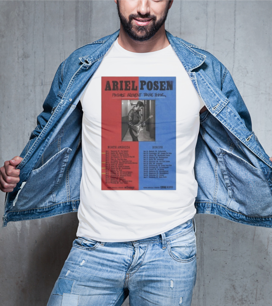 Ariel Posen Future Present Tense Tour North America Europe 2025 2026 Special Guests Wendigo Cathal Murphy T-Shirt