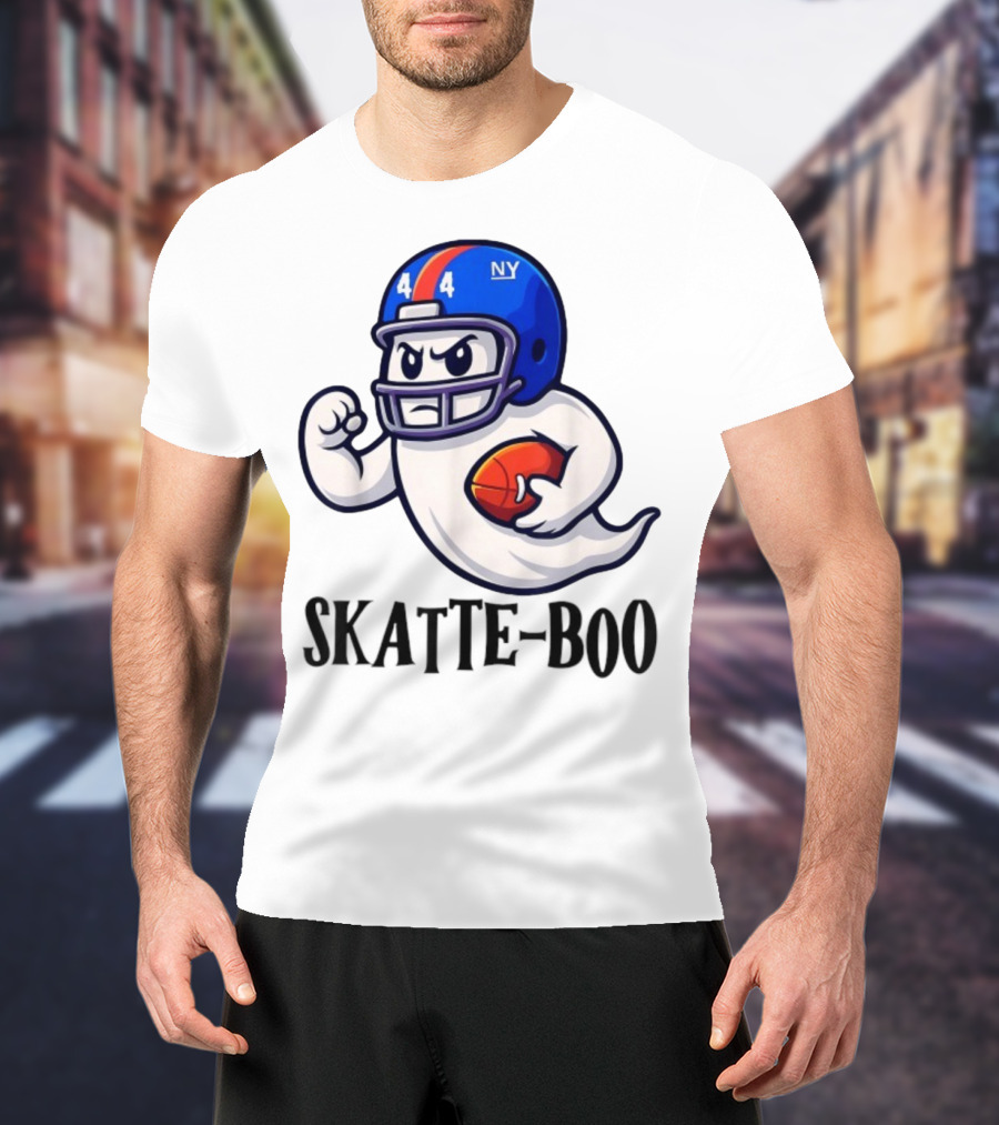 New York Giants Skatte-Boo Ghost Halloween Football Spirit T-Shirt