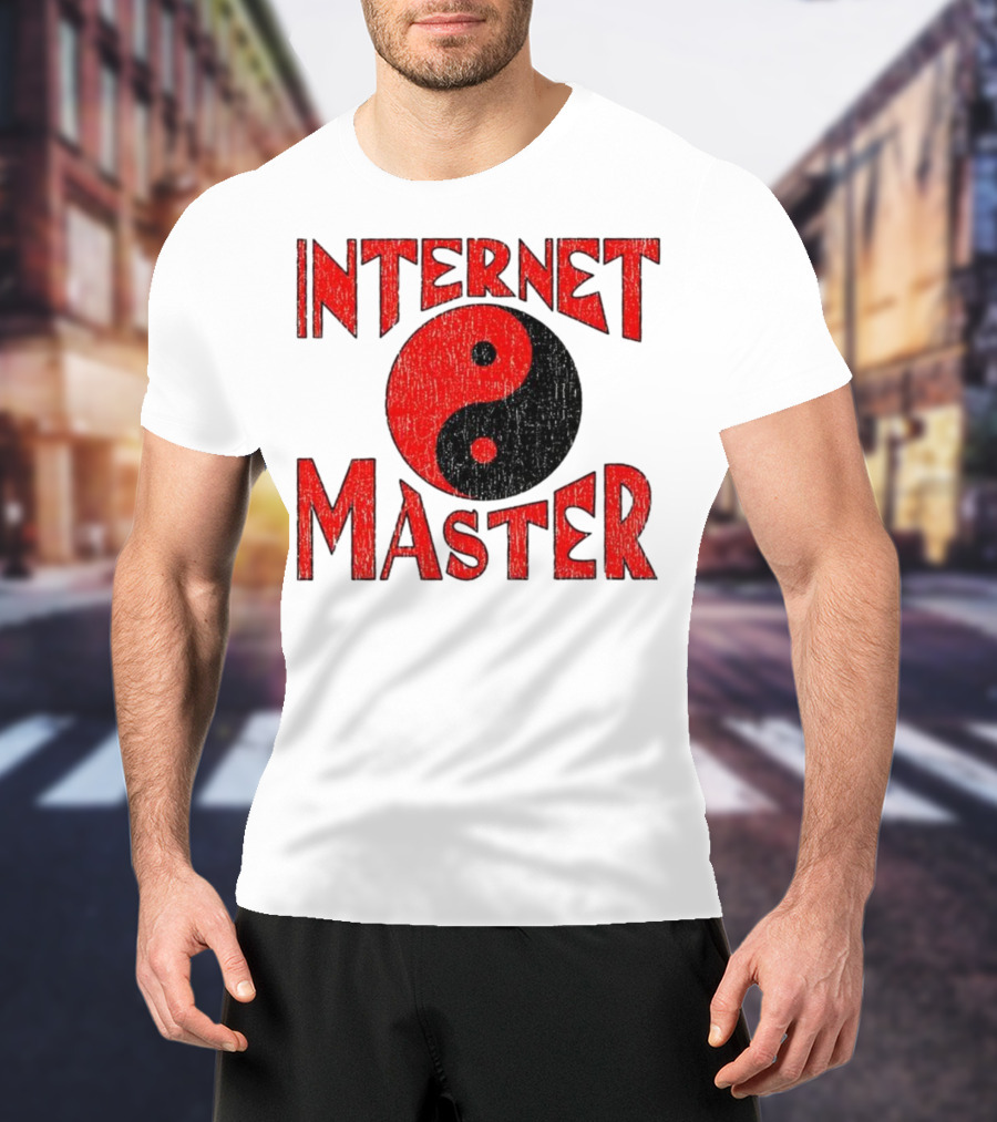 Internet Master Yin Yang Symbol Retro Design T-Shirt