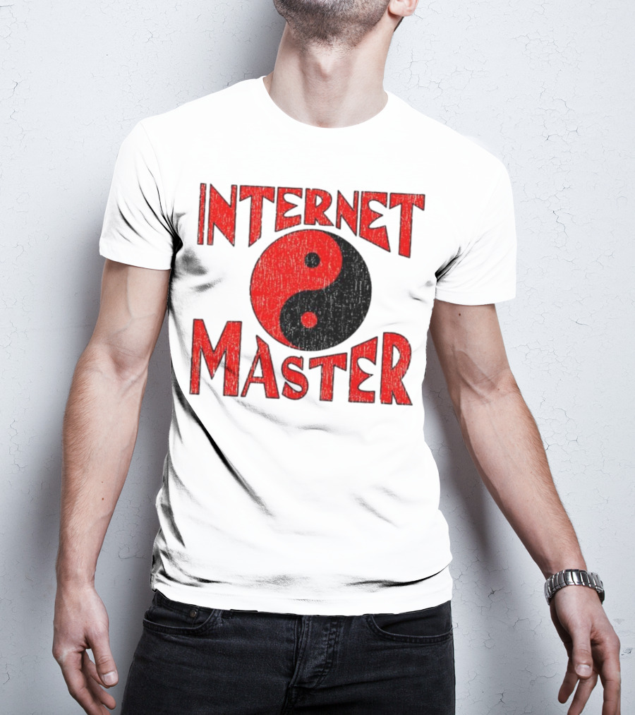 Internet Master Yin Yang Symbol Retro Design T-Shirt
