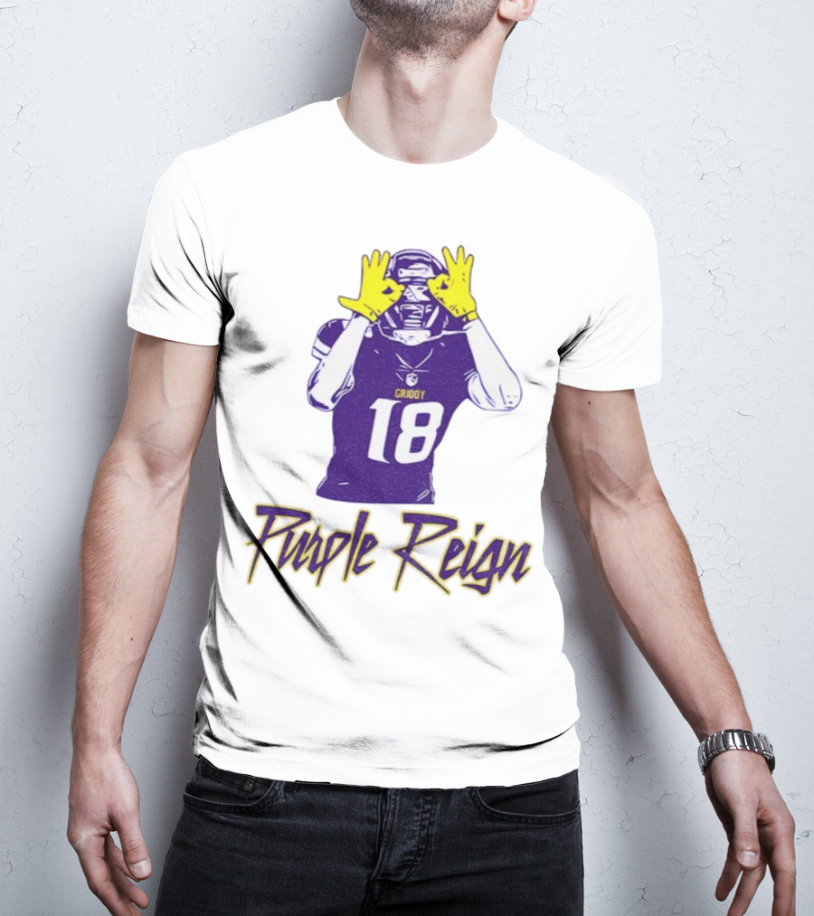 Justin Jefferson Griddy Purple Reign Minnesota Vikings Football 18 T-Shirt