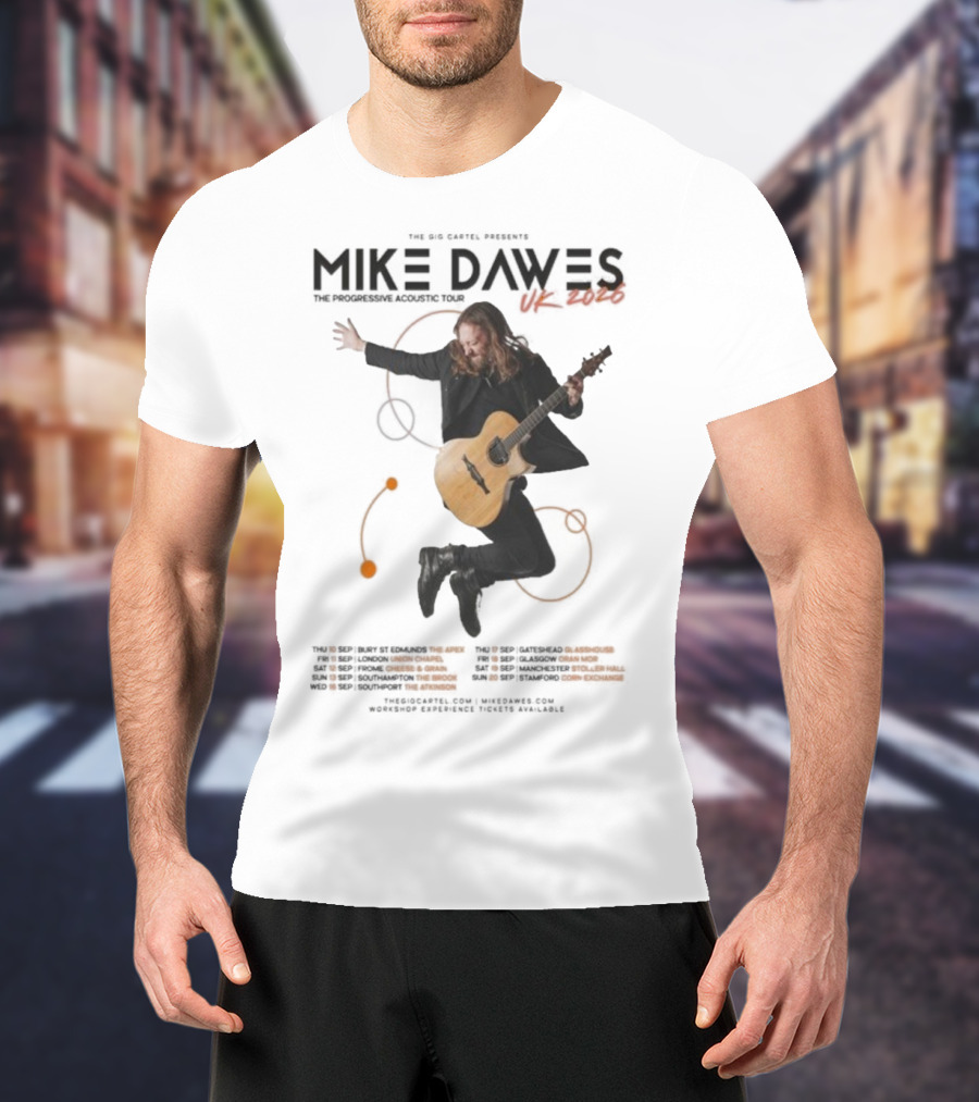 Mike Dawes UK Tour 2026 Progressive Acoustic Experience T-Shirt