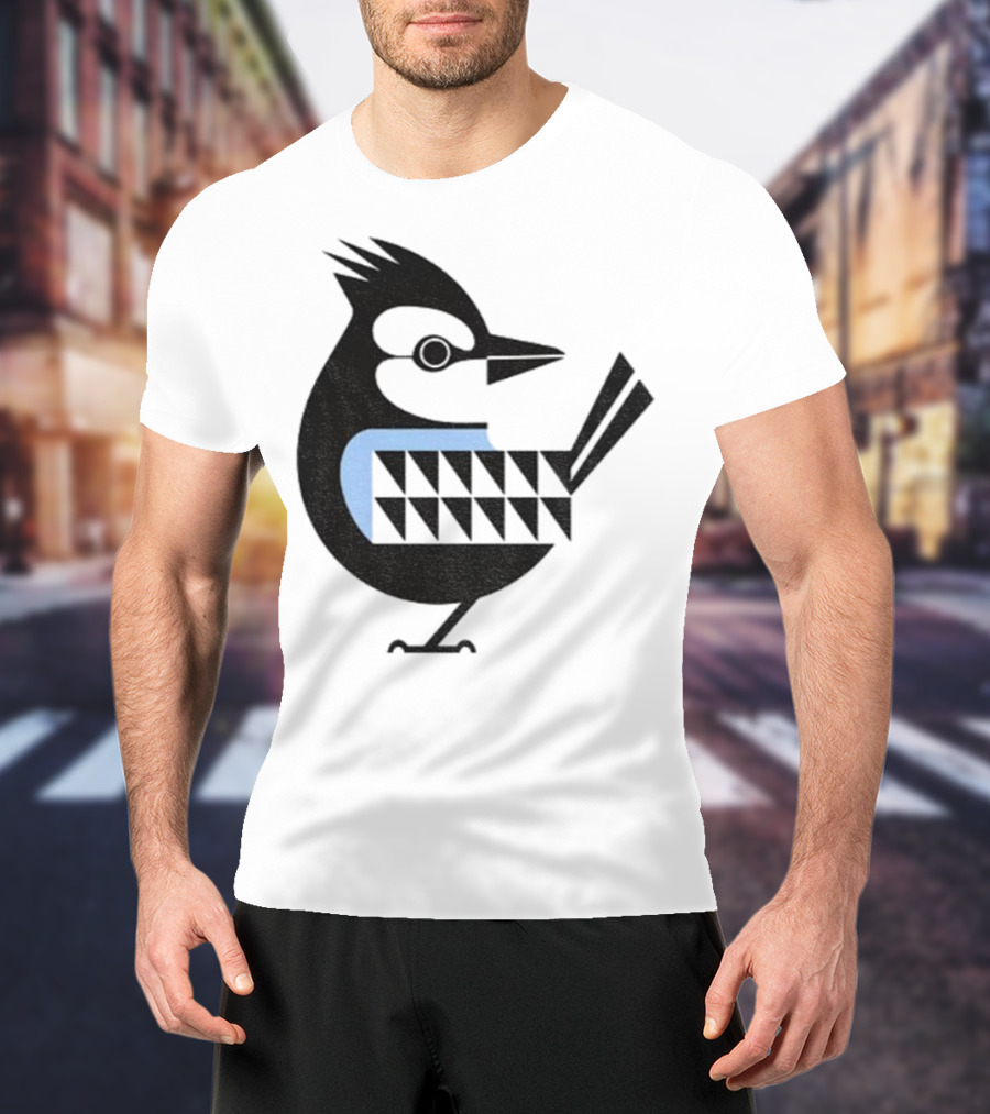 Toronto Blue Jays Retro Blue Bird Baseball Illustration T-Shirt