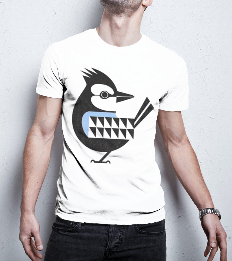 Toronto Blue Jays Retro Blue Bird Baseball Illustration T-Shirt