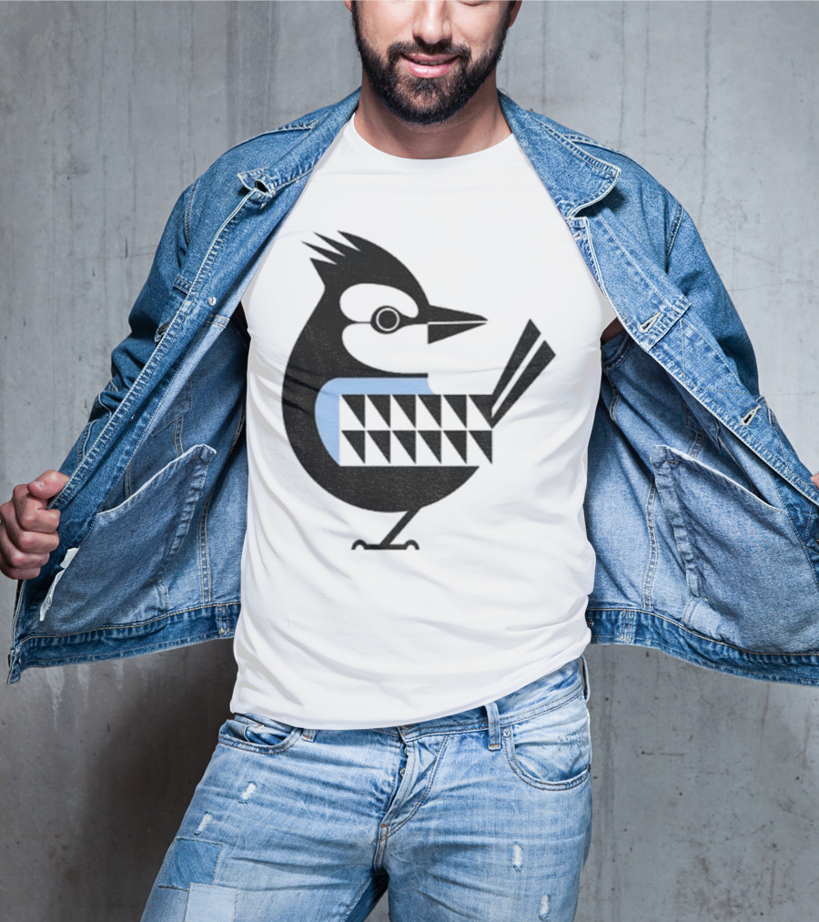 Toronto Blue Jays Retro Blue Bird Baseball Illustration T-Shirt