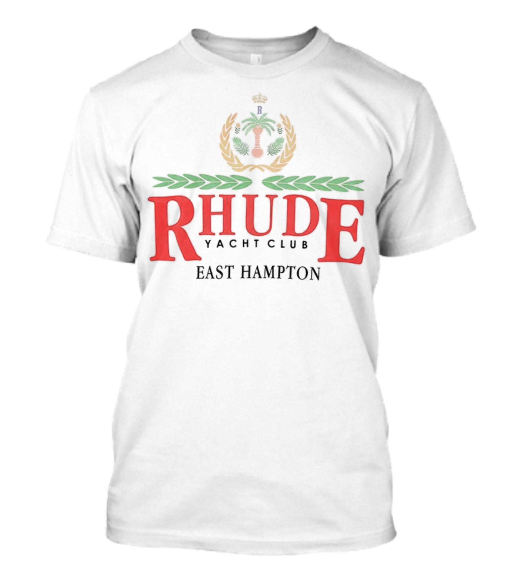 RHUDE Yacht Club East Hampton Emblem With Laurel And Anchor T-Shirt