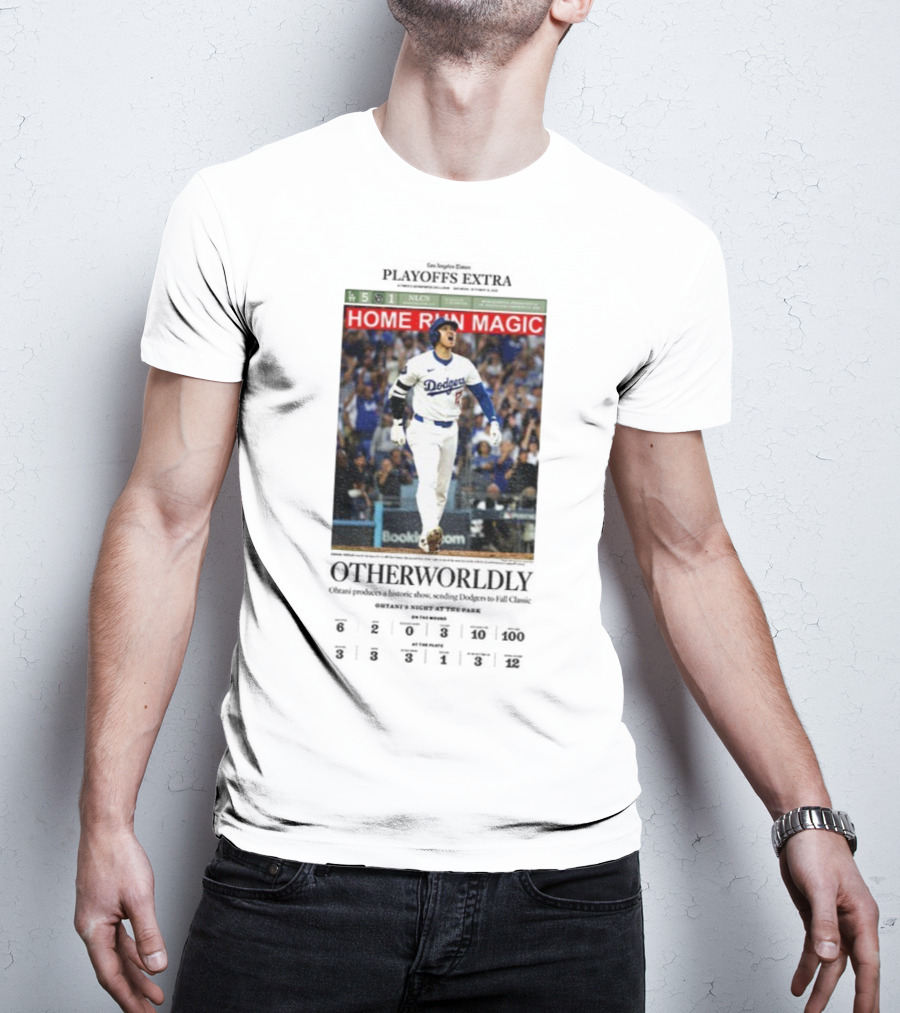 Dodgers NLCS Playoff Extra Shohei Ohtani Home Run Magic 2025 Victory Highlights T-Shirt