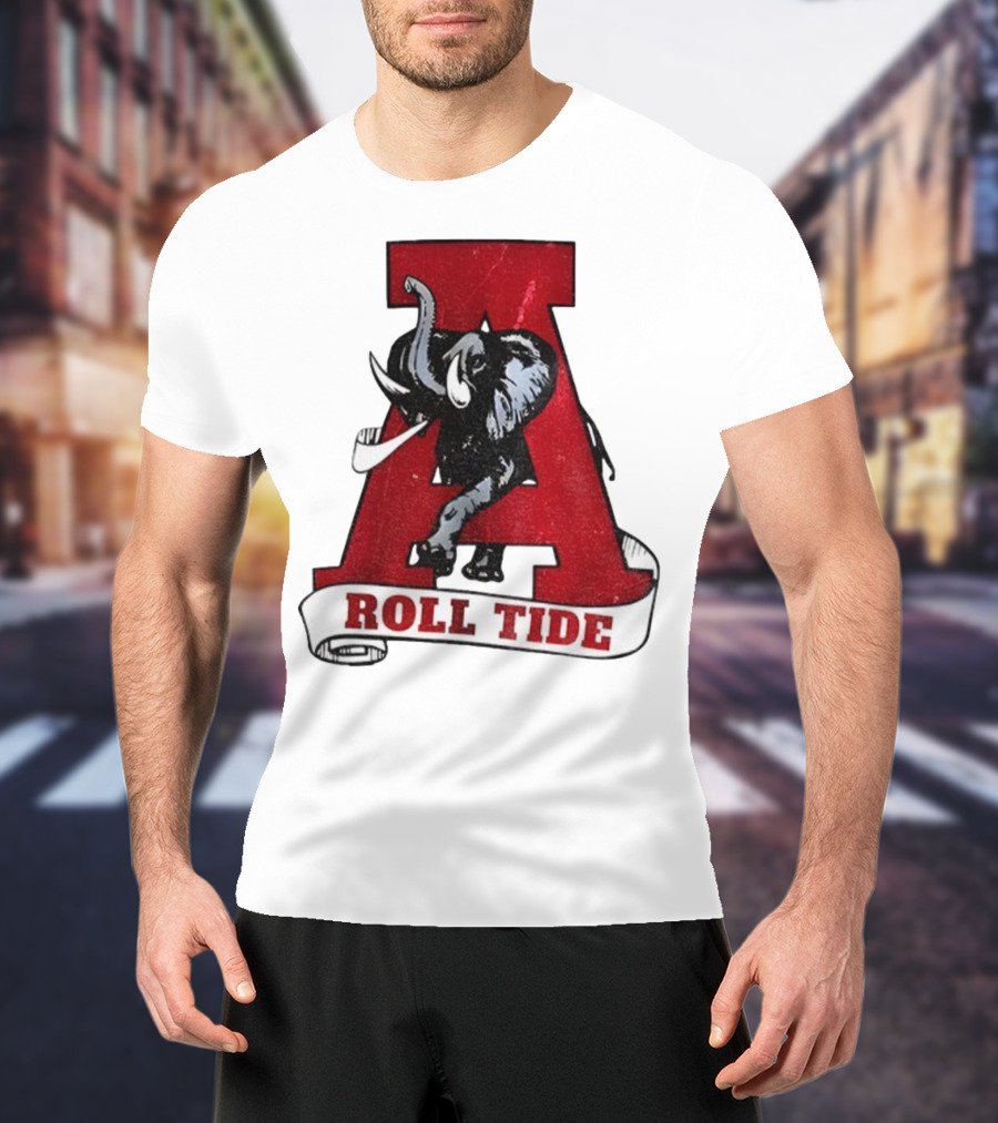 Vintage Roll Tide Alabama Crimson Tide Elephant Retro A T-Shirt