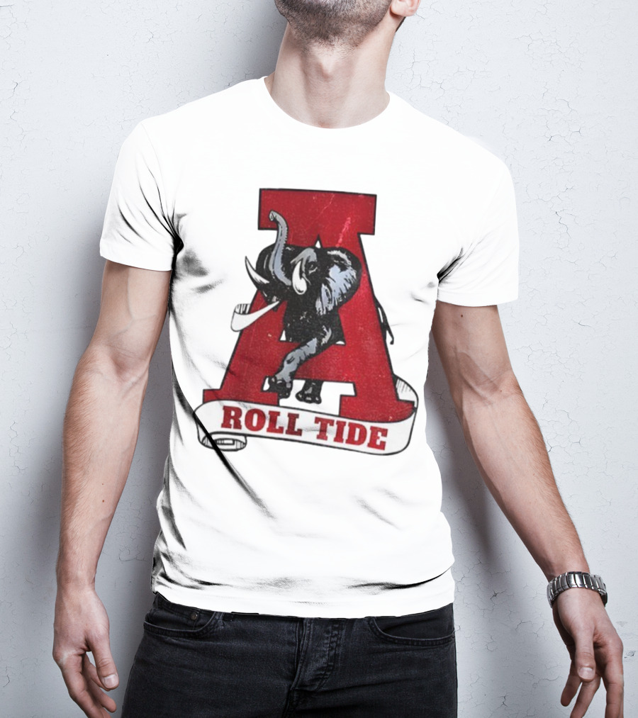Vintage Roll Tide Alabama Crimson Tide Elephant Retro A T-Shirt