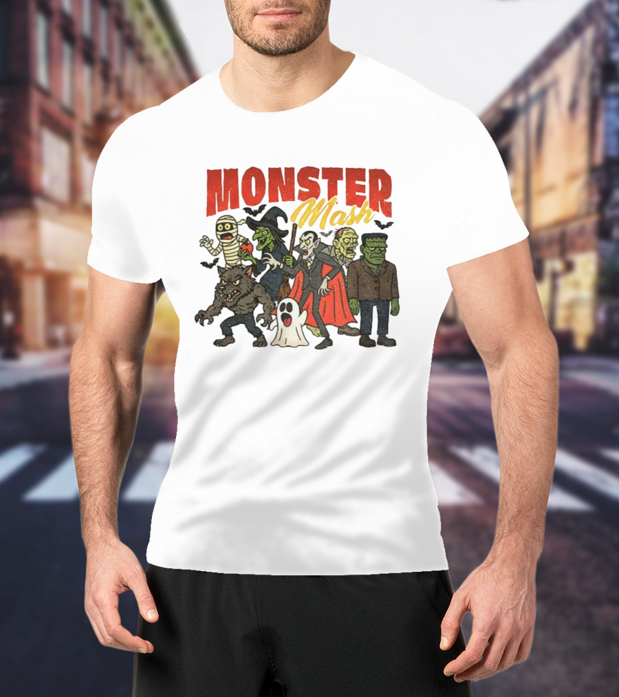 Monster Mash Vintage Horror Movie Vampire Monster Bash T-Shirt
