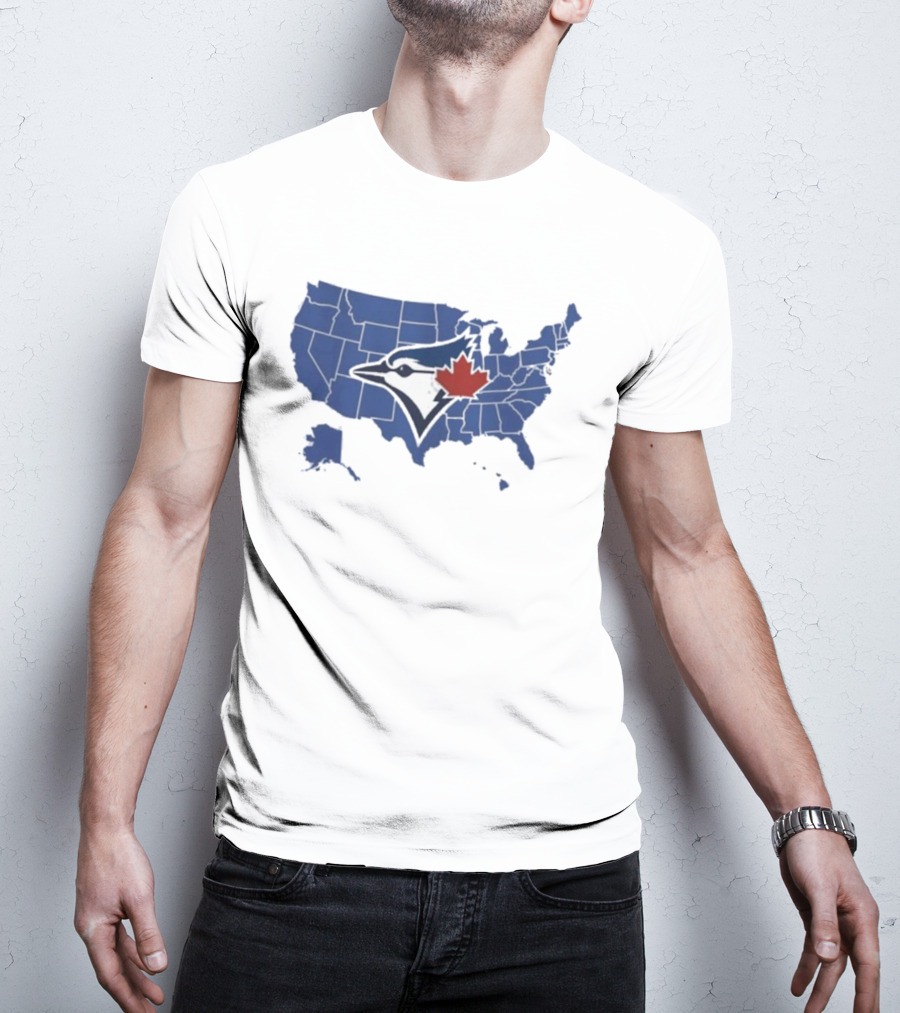 Toronto Blue Jays USA Map Who America Supports World Series T-Shirt