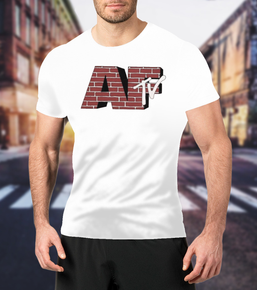 AFTV Brick Pattern Television Logo T-Shirt