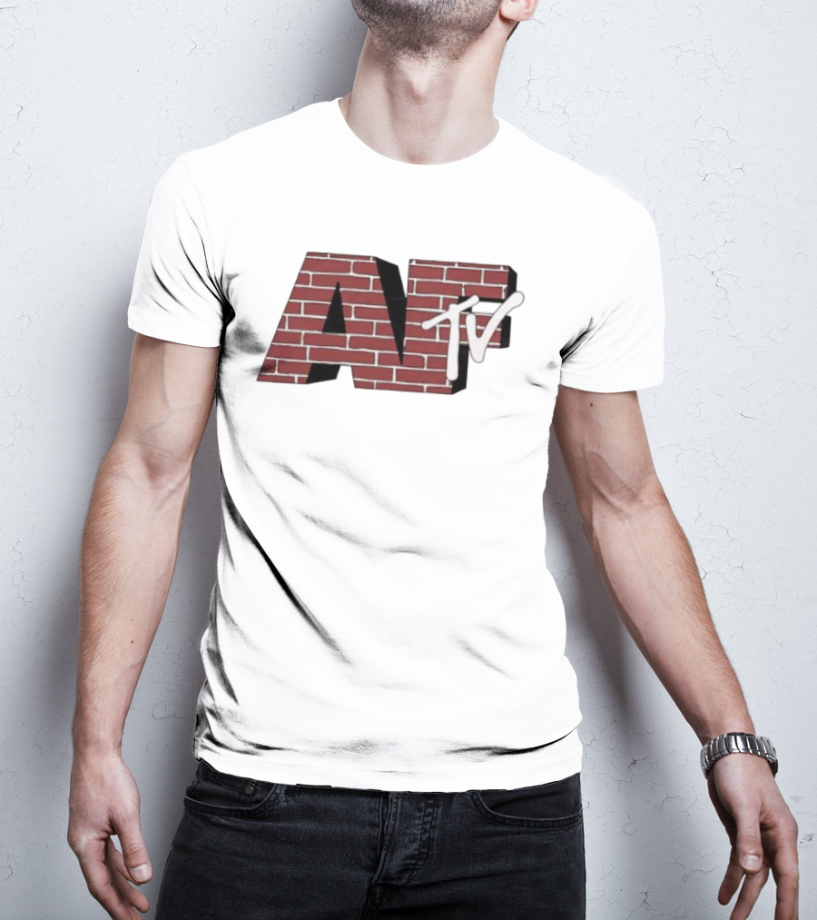 AFTV Brick Pattern Television Logo T-Shirt