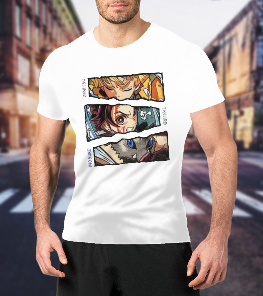 Demon Slayer Anime 2025 Tanjiro Zenitsu Inosuke Characters T-Shirt