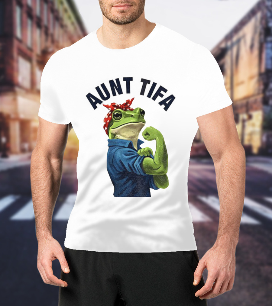 Aunt Tifa Rosie The Riveter Frog Meme Resist T-Shirt