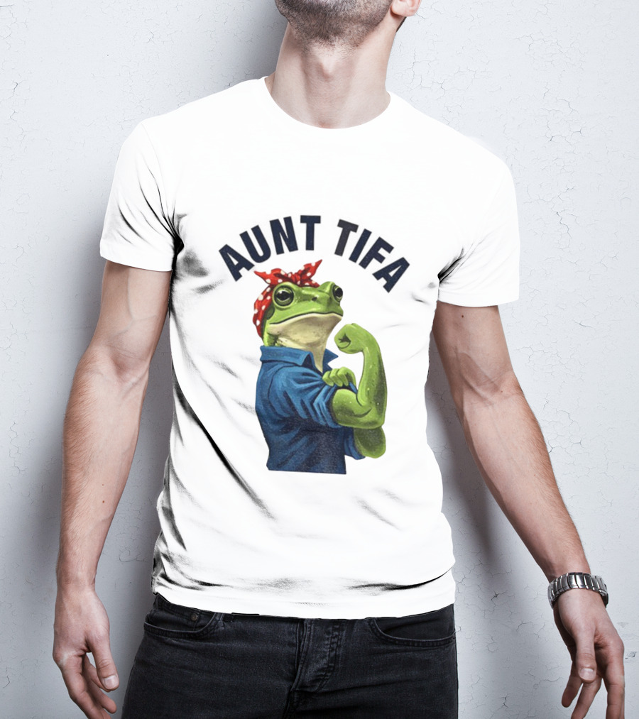 Aunt Tifa Rosie The Riveter Frog Meme Resist T-Shirt