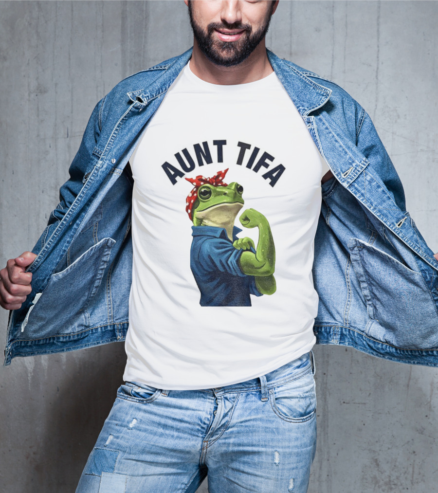 Aunt Tifa Rosie The Riveter Frog Meme Resist T-Shirt