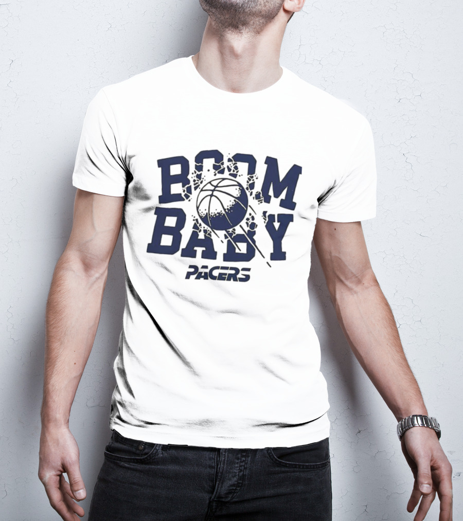 Boom Baby Pacers Basketball Iconic Slogan T-Shirt