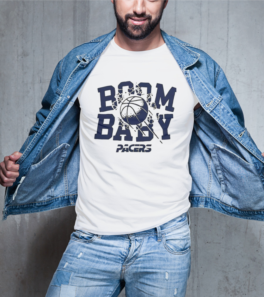 Boom Baby Pacers Basketball Iconic Slogan T-Shirt