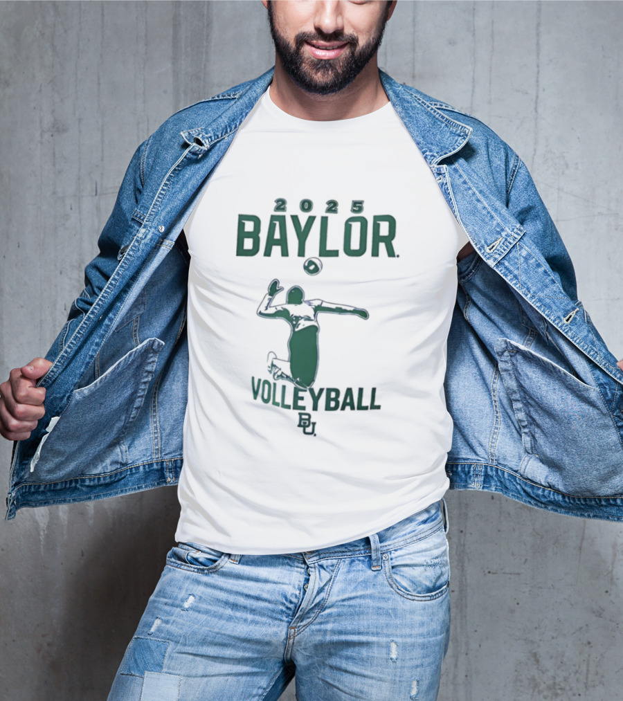 Baylor Bears Volleyball 2025 Athlete Jumping Action T-Shirt
