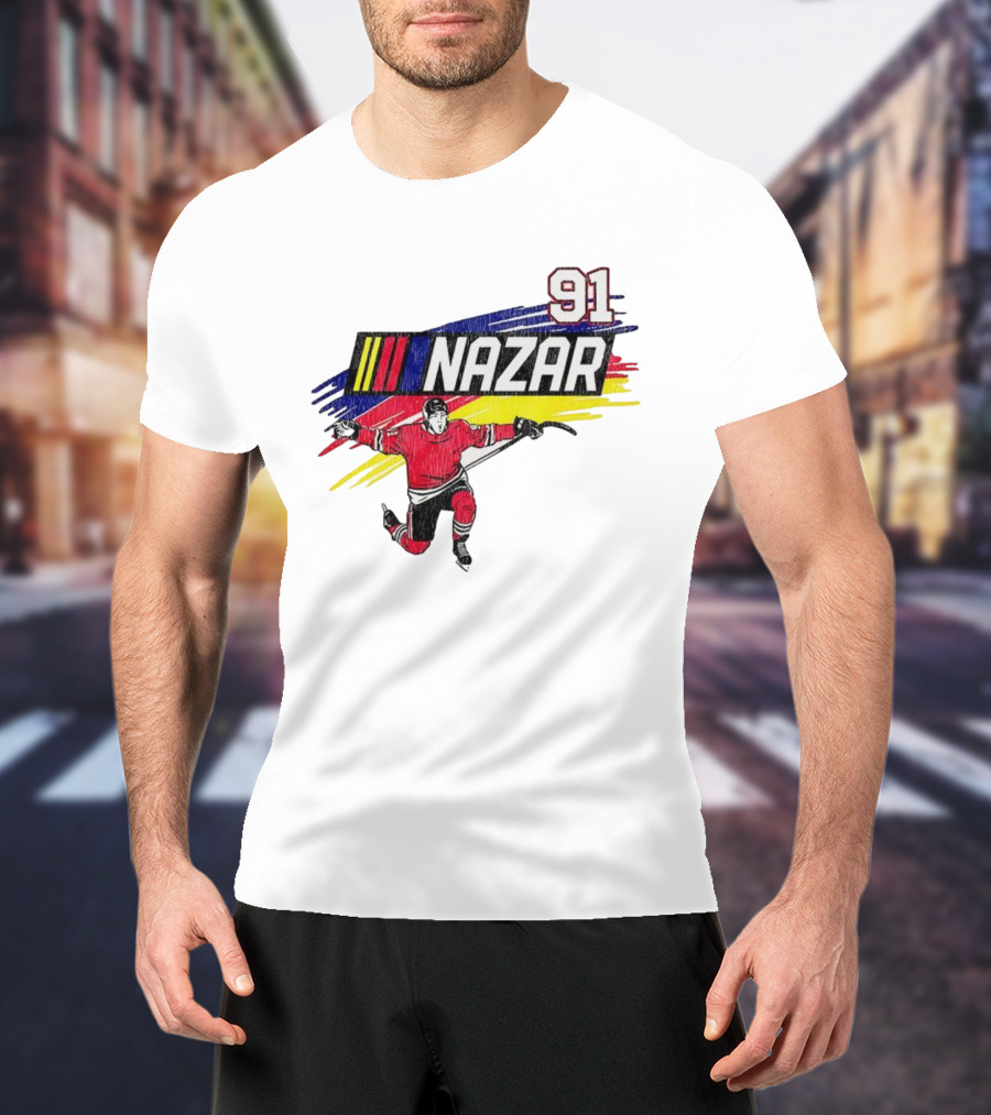 Chicago Blackhawks Nazar 91 Hockey Team Player Sportswear T-Shirt