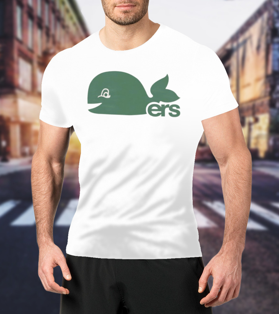 Whalers Retro Whale Tail Design With Whale And 'ers T-Shirt