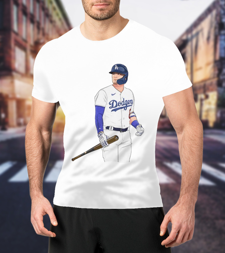 Kiké Hernández Los Angeles Dodgers #18 Baseball Player Illustration T-Shirt