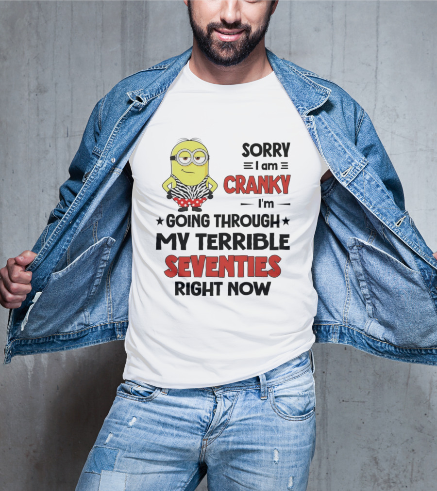 Sorry I Am Cranky Going Through My Terrible Seventies Minion T-Shirt