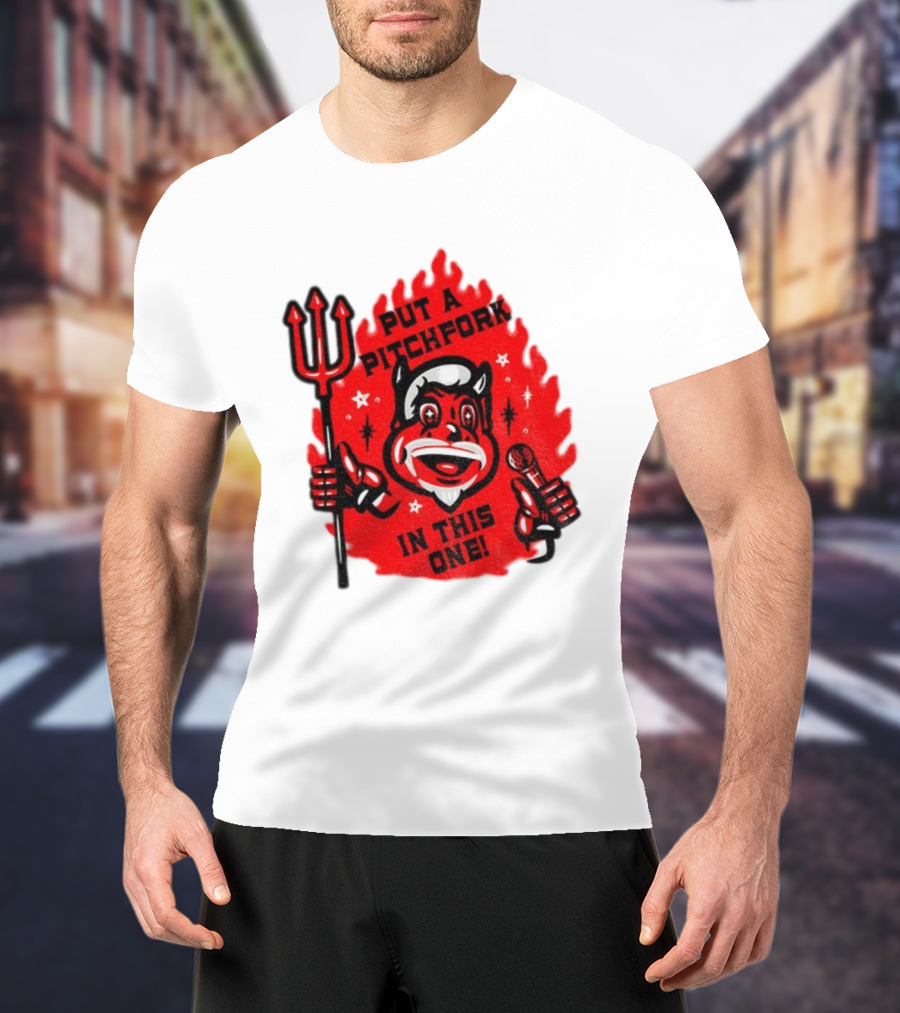 New Jersey Put A Pitchfork In This One NHL Devil Flame Retro T-Shirt