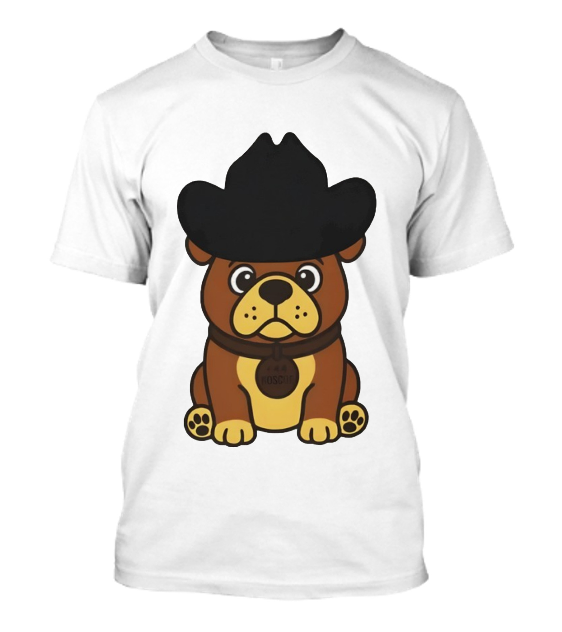 Rodeo Roscoe Dog Cowboy Hat Brown Pup T-Shirt