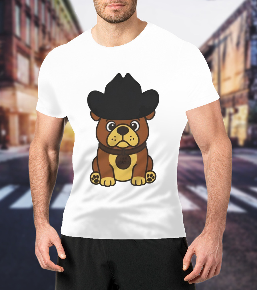 Rodeo Roscoe Dog Cowboy Hat Brown Pup T-Shirt