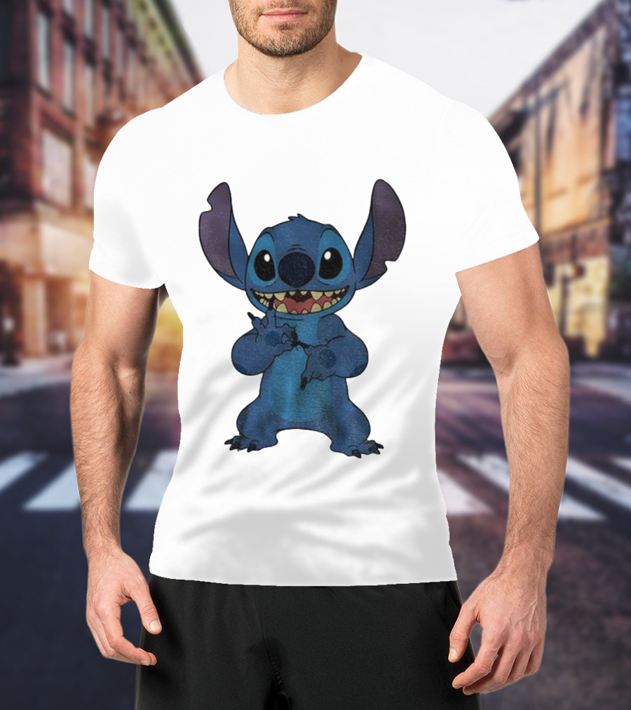Six Seven 6 7 Meme Funny Stitch Hands Character T-Shirt