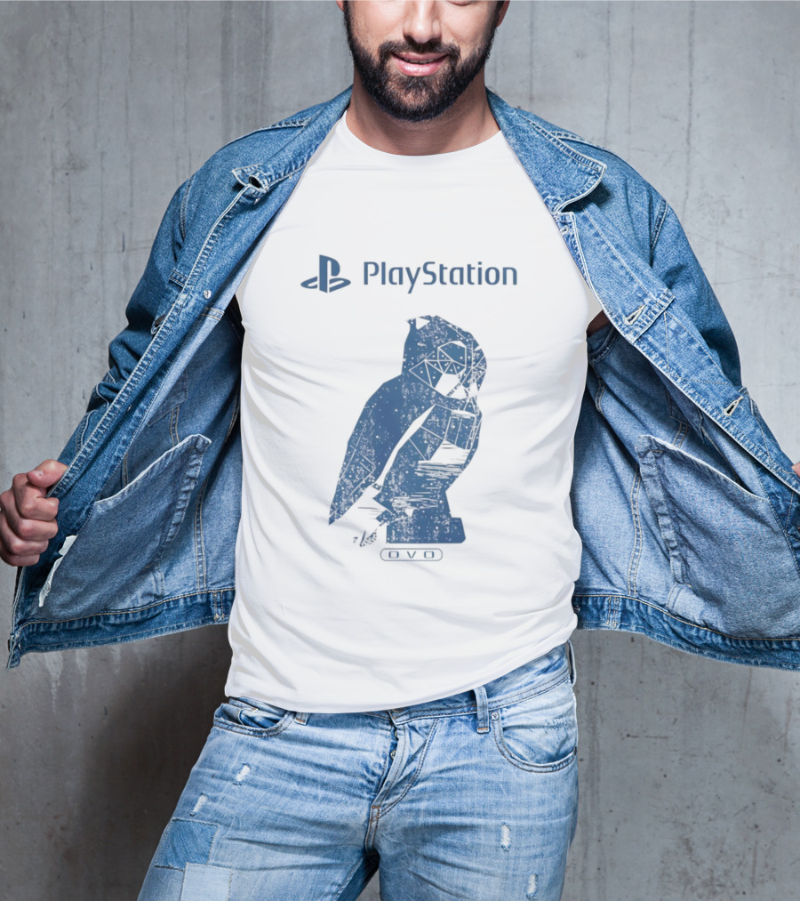 PlayStation OVO Collaboration Owl Logo T-Shirt