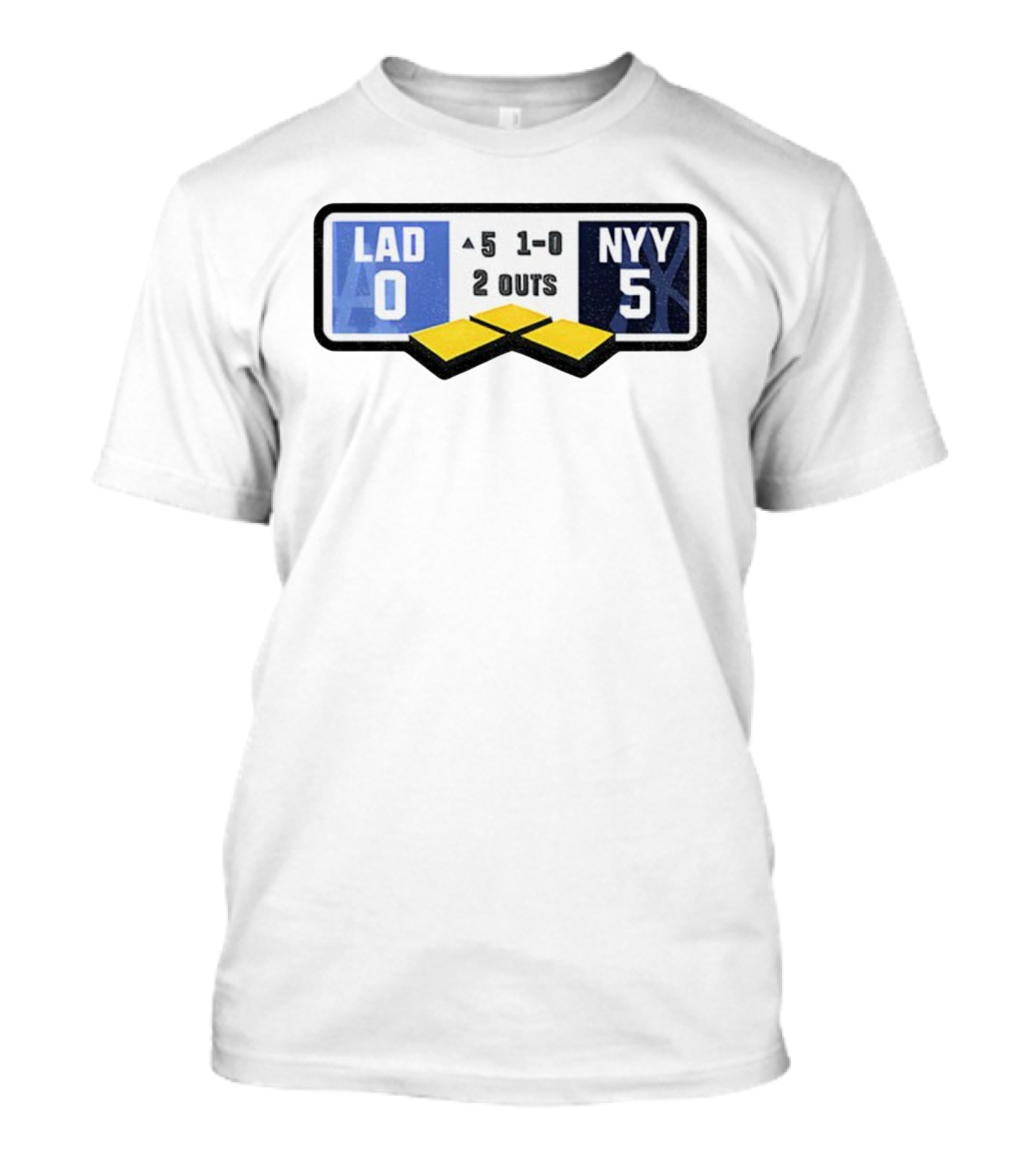 Los Angeles Dodgers Vs New York Yankees Scoreboard Christmas 2025 Baseball Player T-Shirt